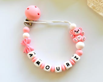 Pacifier Clip Personalized,Gift Ideas Newborn Birthday Baby Girl