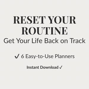 Life Reset Planner-bundel afdrukbaar | Zelfverbeteringsplanner | Dagelijkse wekelijkse gewoontetracker | Doelplanner pdf
