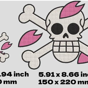 One piece Embroidery Bundle – Jolly Roger Designs – DST, JEF, EMB – Anime Machine Embroidery Files – One piece embroidery image 7