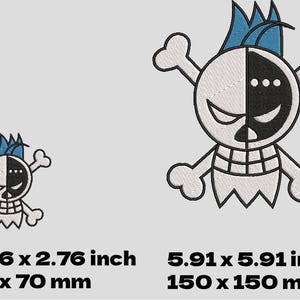 One piece Embroidery Bundle – Jolly Roger Designs – DST, JEF, EMB – Anime Machine Embroidery Files – One piece embroidery image 9