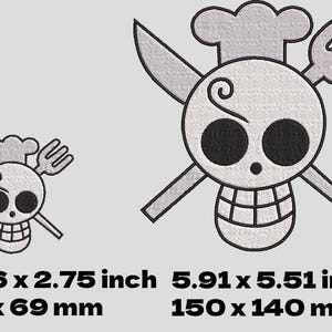 One piece Embroidery Bundle – Jolly Roger Designs – DST, JEF, EMB – Anime Machine Embroidery Files – One piece embroidery image 6