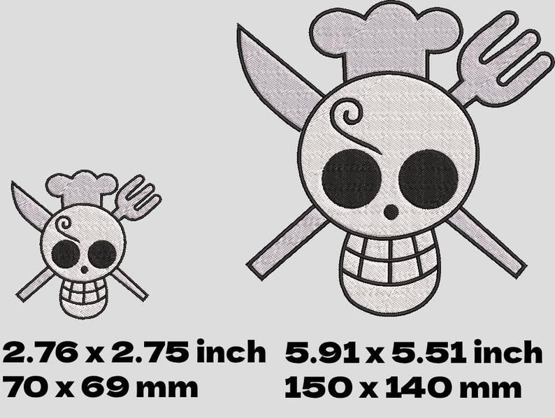 One piece Embroidery Bundle – Jolly Roger Designs – DST, JEF, EMB – Anime Machine Embroidery Files – One piece embroidery image 6