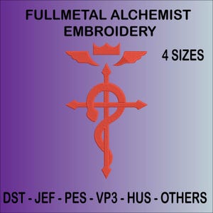 Anime Symbol Embroidery Design – Anime Crest Machine File – 4 Sizes