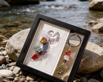 Zodiac Crystal Keychain | Natural Healing Stones | 12 Astrology Signs