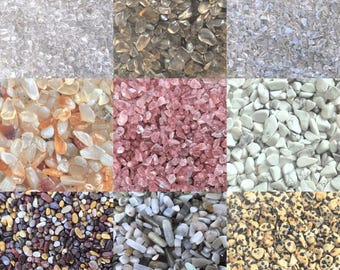 49 Varieties 5–7mm Natural Crystal Chips Collection – Gemstones for Art, Jewelry, Energy & Inspiration