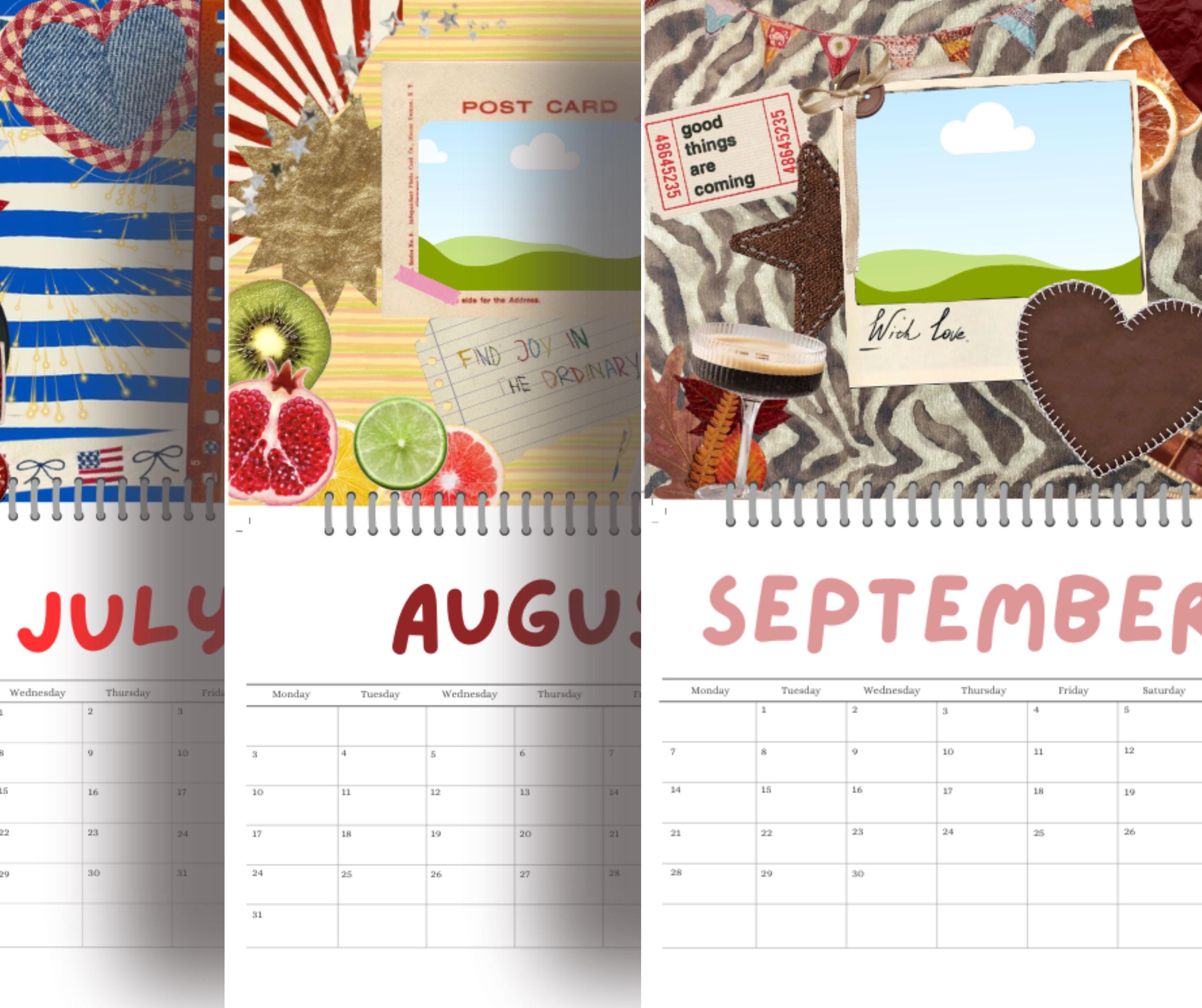2026 Vision Board Calendar | Editable Canva Template | 2026 Rebrand ...
