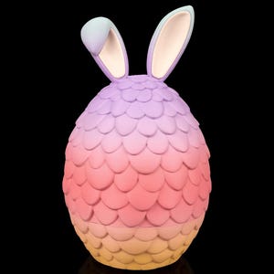 3D Gedruckter Osterei Süßigkeiten Halter | Hasenohren, Twist-Open-Leckerli-Behälter