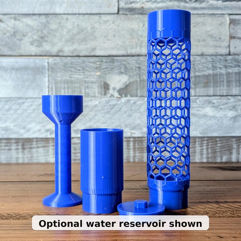 Honeycomb Moss Pole with Optional Water Reservoir | Self-Watering Support for Aroids & Climbing Plants | 3D Printed PETG image 5