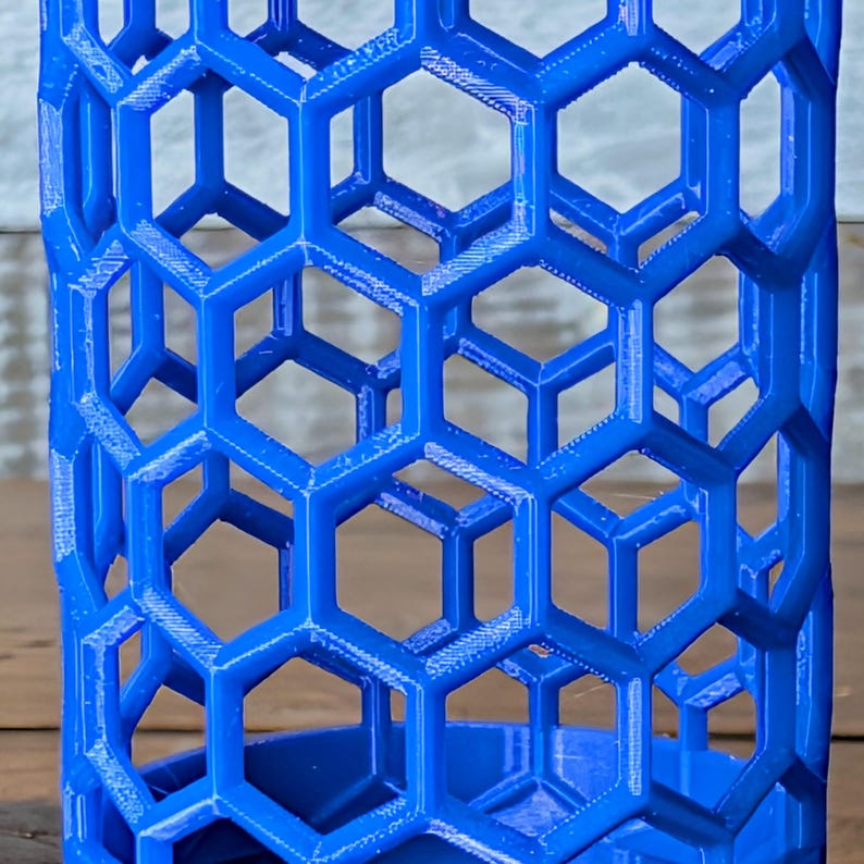 Honeycomb Moss Pole with Optional Water Reservoir | Self-Watering Support for Aroids & Climbing Plants | 3D Printed PETG image 9