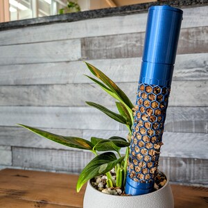 Honeycomb Moss Pole with Optional Water Reservoir | Self-Watering Support for Aroids & Climbing Plants | 3D Printed PETG image 8