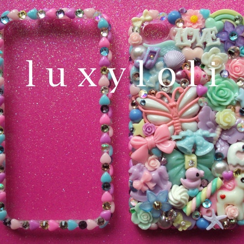 Custom Kawaii Brights Style Decoden Phone Case Etsy