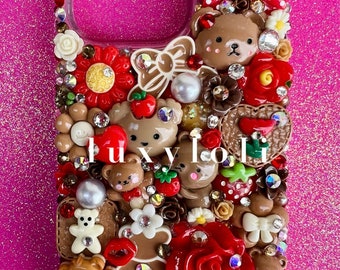 iPhone 13 Pro Bear-y Cute Decoden Phone Case