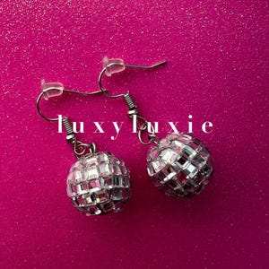 Mini Crystal Disco Ball Earrings