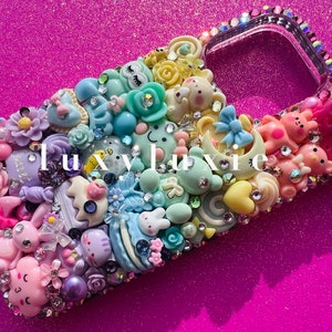 Custom Pastel Rainbow Style Decoden Phone Case