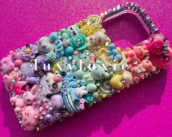 Custom Pastel Rainbow Style Decoden Phone Case