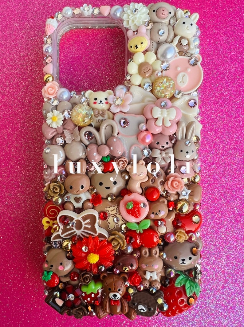 Custom Beary Cute Decoden Phone Case image 3