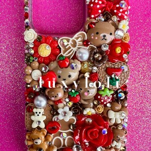 Custom Beary Cute Decoden Phone Case image 1