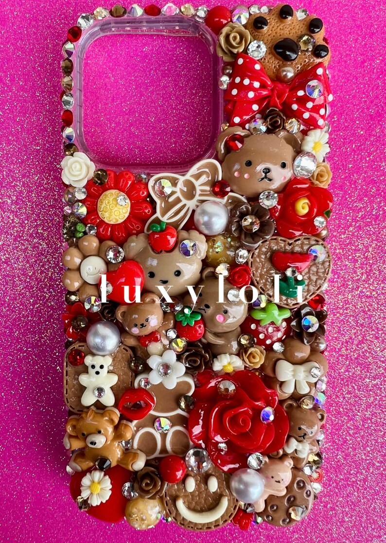 Custom Beary Cute Decoden Phone Case image 1