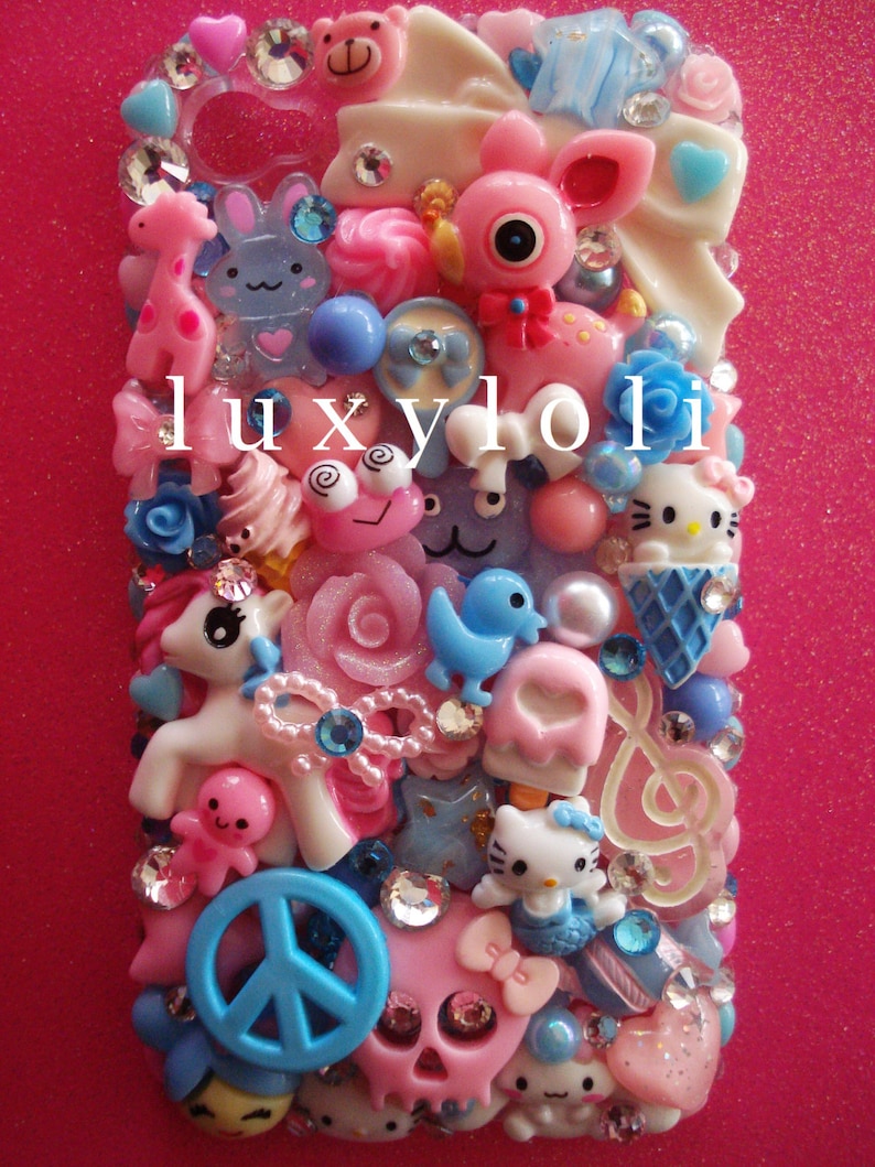 Custom Cotton Candy Pastels Decoden Phone Case Etsy