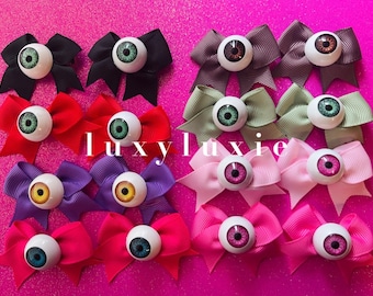 Cute Little Eyeball Bows Set of 2