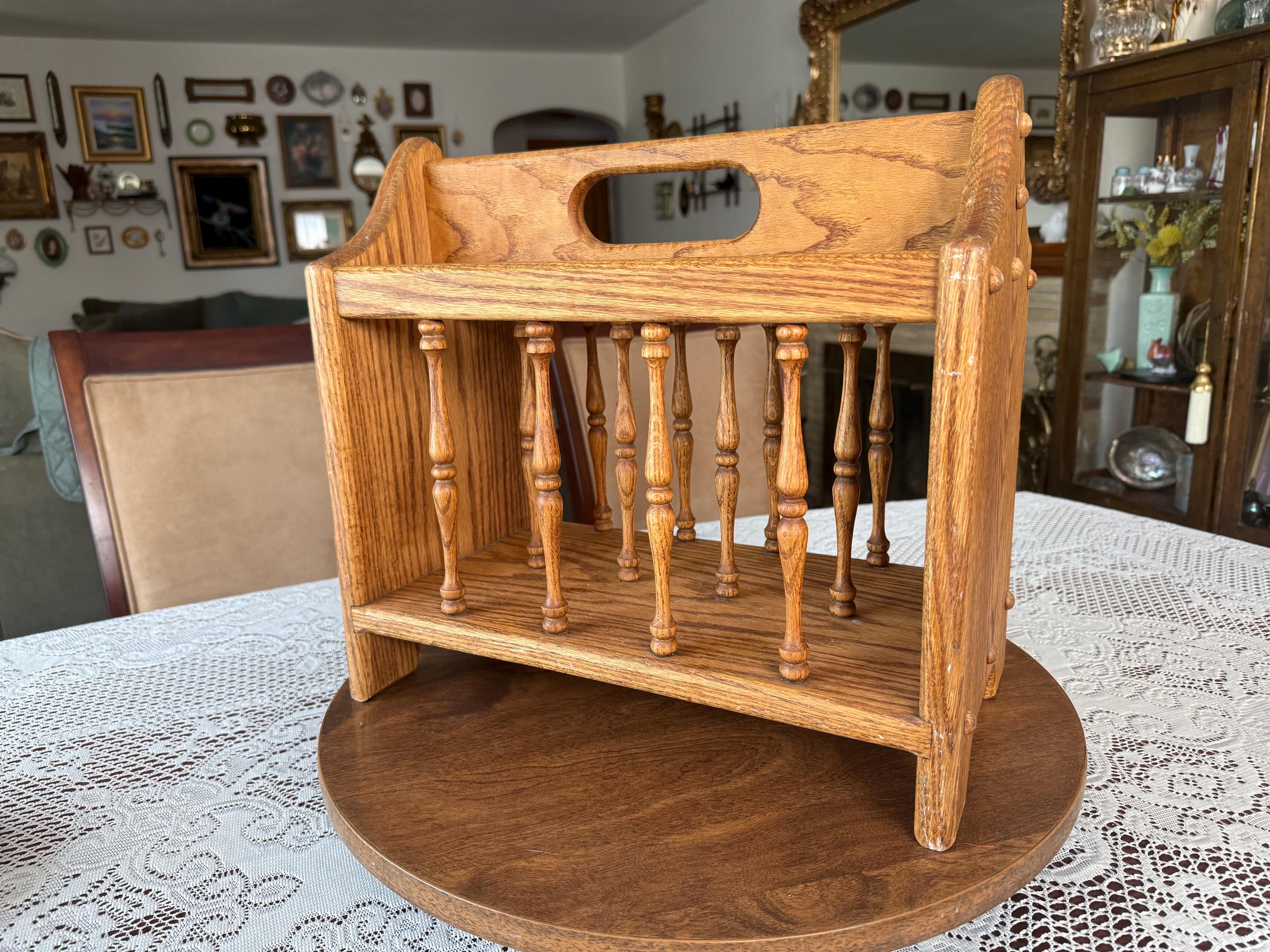 Oak Magazine Rack - Etsy