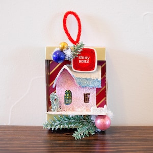 Shiny Brite Christmas Shadow Box Diorama Ornament