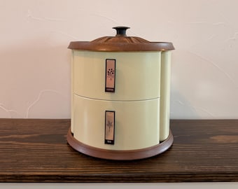 Lincoln Beautyware Vintage Lazy Susan Kitchen Canister Set