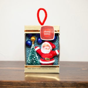 Shiny Brite Christmas Shadow Box Diorama Ornament