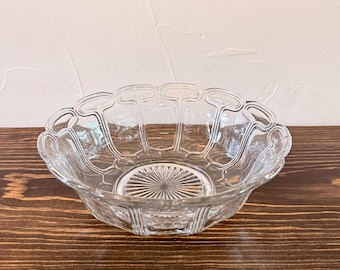 Antique Lancaster Glass Co. "Pogo Stick" or "Crown" Master Berry Bowl