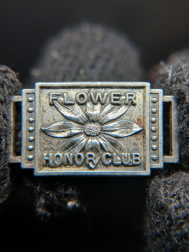 1920s Sterling Silver Girl Scouts Flower Honor Club Badge Spies Bros image 12