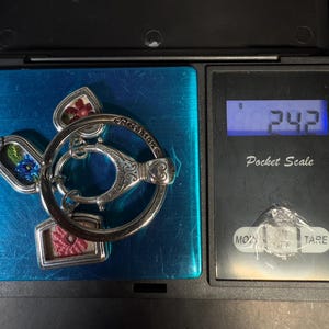 Brighton Silverplate Charm Keychain Floral Enamel Heart Purse Charm image 7