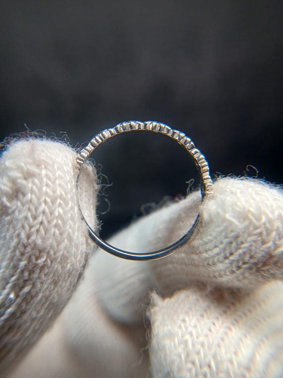 Sterling Silver Daisy Stackable Ring with Orange … - image 18