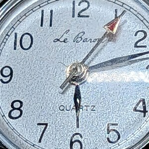 Vintage Le Baron Quartz Watch Ring Silver Tone Stretch Band Size 8 image 9