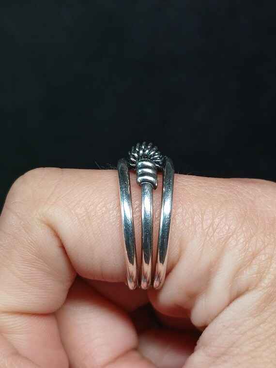 Sterling Silver .925 Three-Band Solid Ring – Size… - image 19