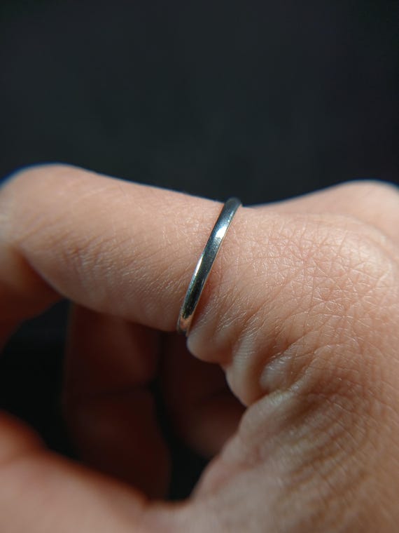 Sterling Silver .925 Thin Stackable Band Ring PZ … - image 13