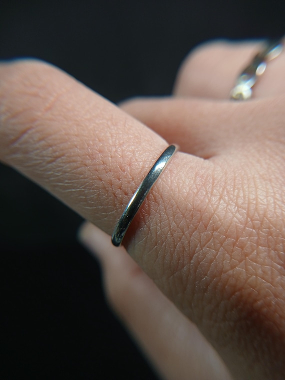 Sterling Silver .925 Thin Stackable Band Ring PZ … - image 14