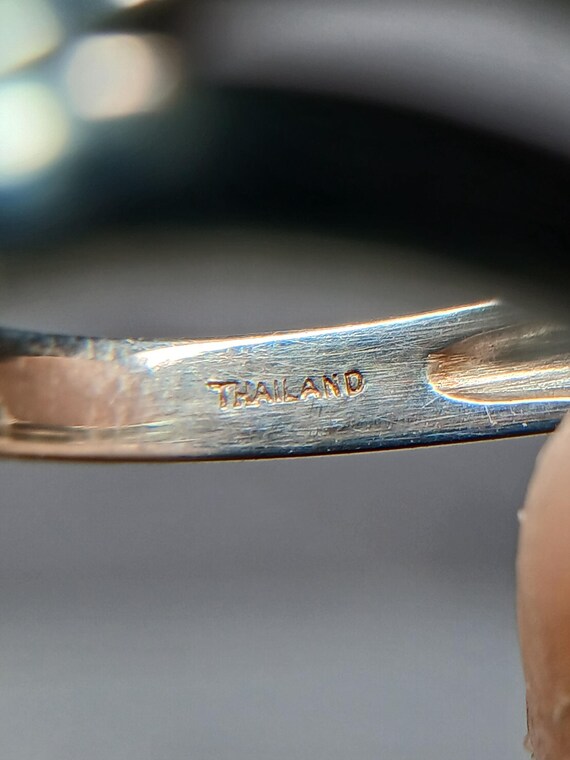 Sterling Silver Blue Quartz Stackable Ring Size 6… - image 6