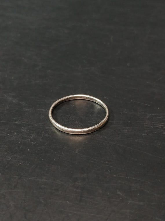Sterling Silver .925 Thin Stackable Band Ring PZ … - image 1