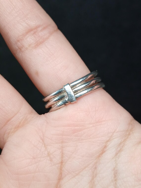 Sterling Silver .925 Three-Band Solid Ring – Size… - image 18