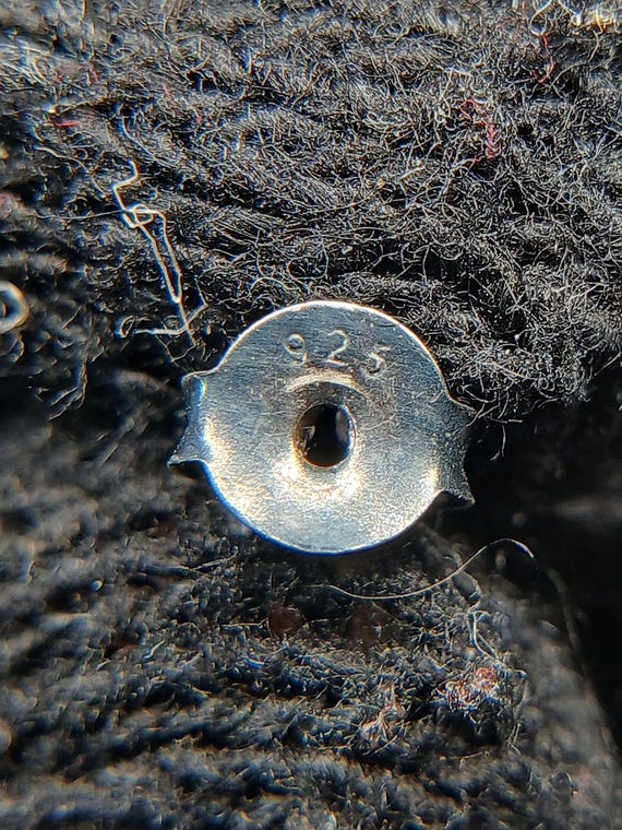 Tiny Sterling Silver Flower Stud Earrings Minimal… - image 4