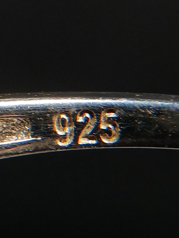 Sterling Silver Lab Opal Ring Large Marquise Opal… - image 2