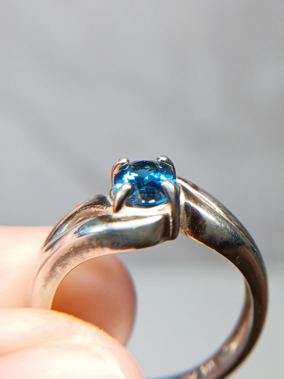 Sterling Silver Blue Quartz Stackable Ring Size 6… - image 18