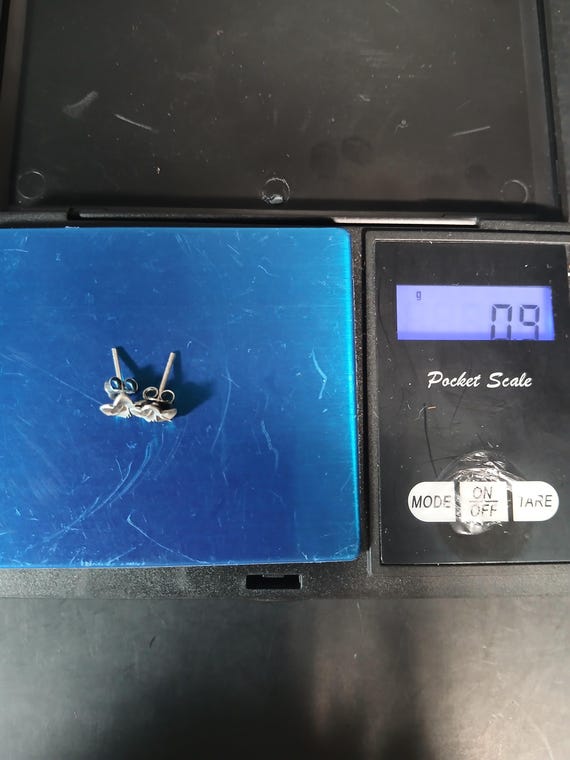 Tiny Sterling Silver Flower Stud Earrings Minimal… - image 2