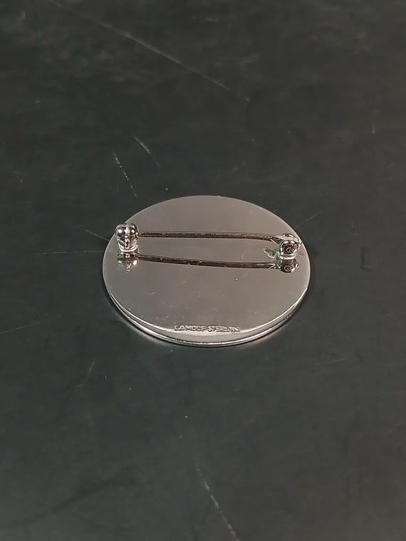 Sterling Silver .925 Lamode Monogram Circle Brooc… - image 12