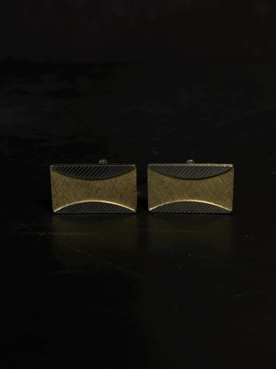 Vintage ROWI Rodi Wienenberger Gold Silver Modernist Cufflinks Germany