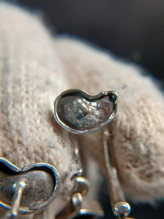 Sterling Silver Double Charm Dangle Earrings Mode… - image 17