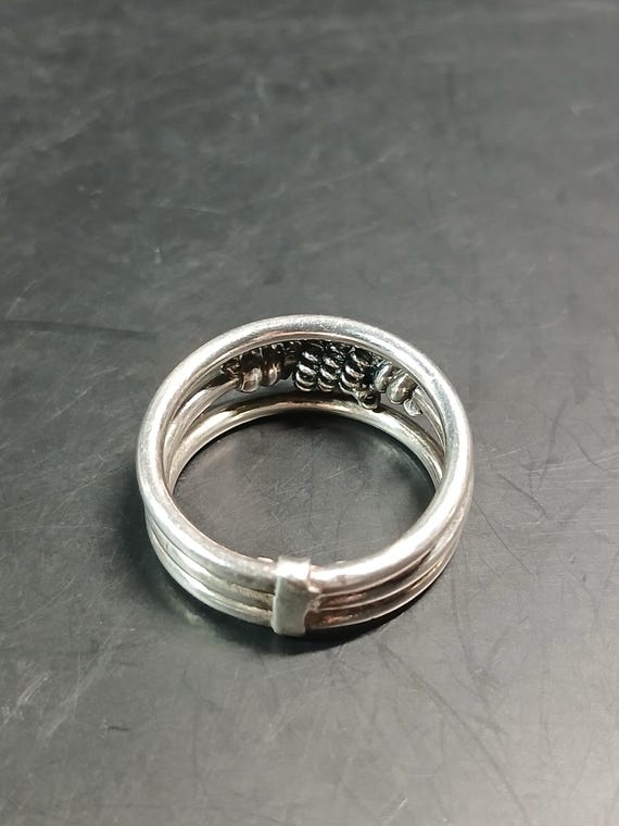 Sterling Silver .925 Three-Band Solid Ring – Size… - image 15