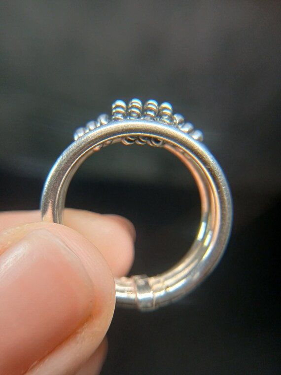 Sterling Silver .925 Three-Band Solid Ring – Size… - image 10