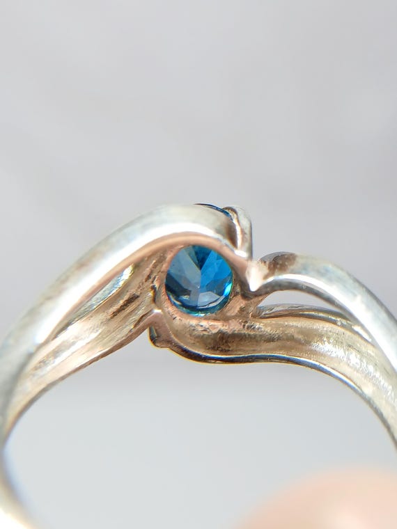 Sterling Silver Blue Quartz Stackable Ring Size 6… - image 20