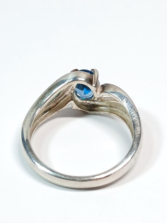 Sterling Silver Blue Quartz Stackable Ring Size 6… - image 15